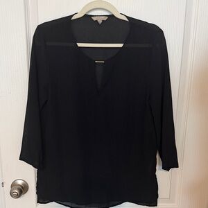 Banana Republic Black Sheer Blouse
